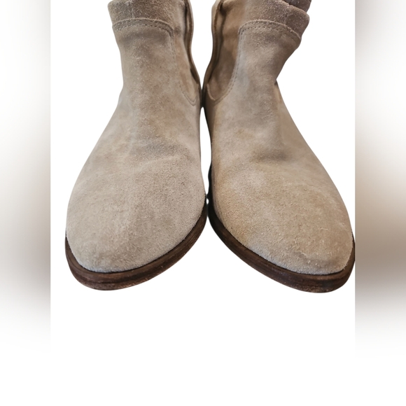 JOIE SZ 36.5/6 Boho Ajax AnkleFall Bootie Tan Suede Western Pull On 1.75" Heel - Picture 6 of 10